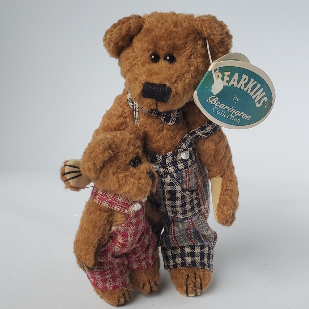 Vintage Miniature Bearington Collection Bearkins Bears Henry and Baby